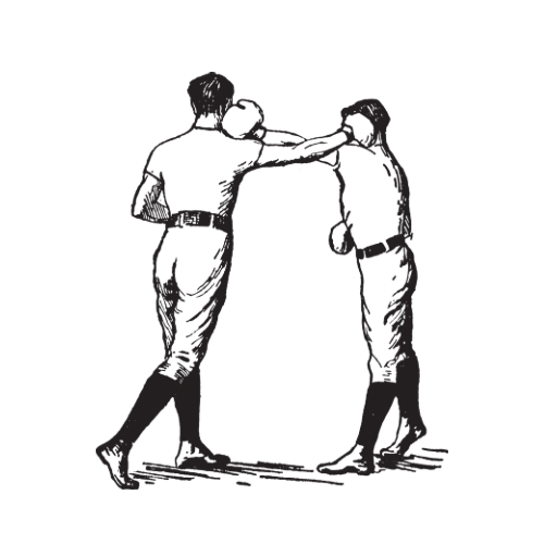 Vintage illustration of two boxers
